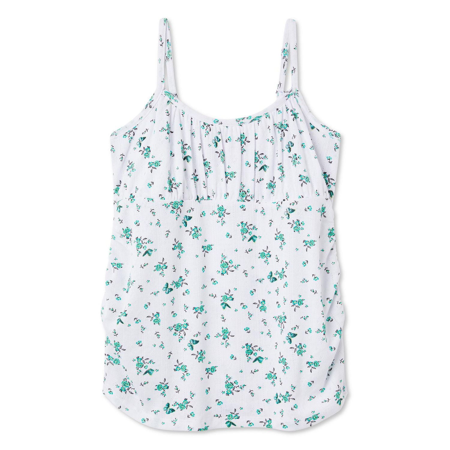 Débardeur avec couture empire et côtés ruchés Paisley Sky Maternité