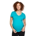 thumbnail image 2 of Paisley Sky Maternity Short Sleeve V-Neck Tee, 2 of 6