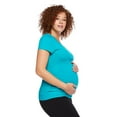 thumbnail image 3 of Paisley Sky Maternity Short Sleeve V-Neck Tee, 3 of 6