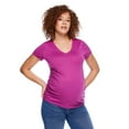 thumbnail image 2 of Paisley Sky Maternity Short Sleeve V-Neck Tee, 2 of 6