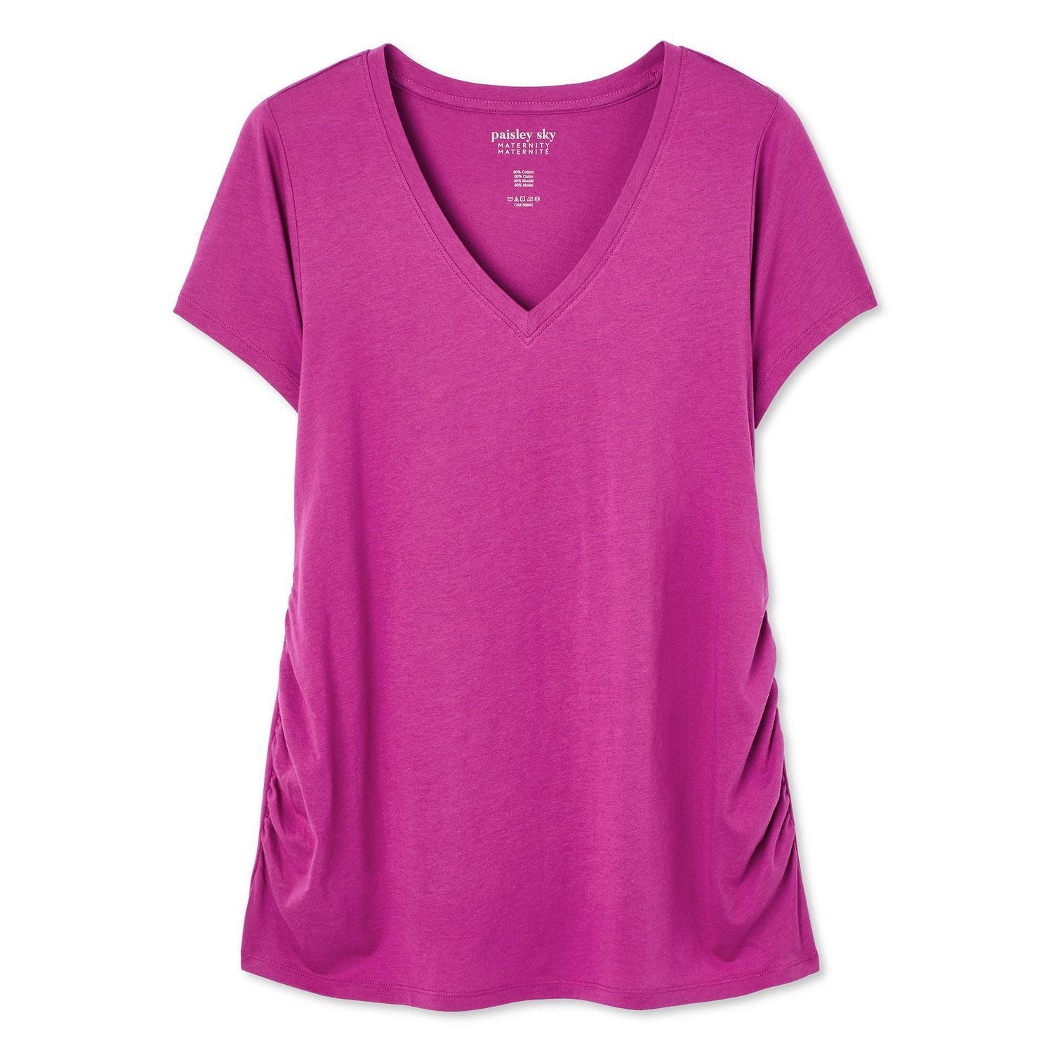 Paisley Sky Maternity Short Sleeve V-Neck Tee