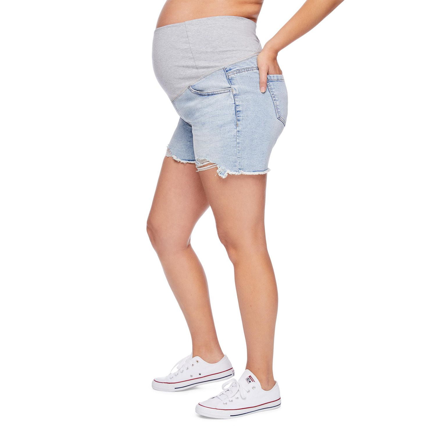 Paisley Sky Maternity OTB Mom Denim Short