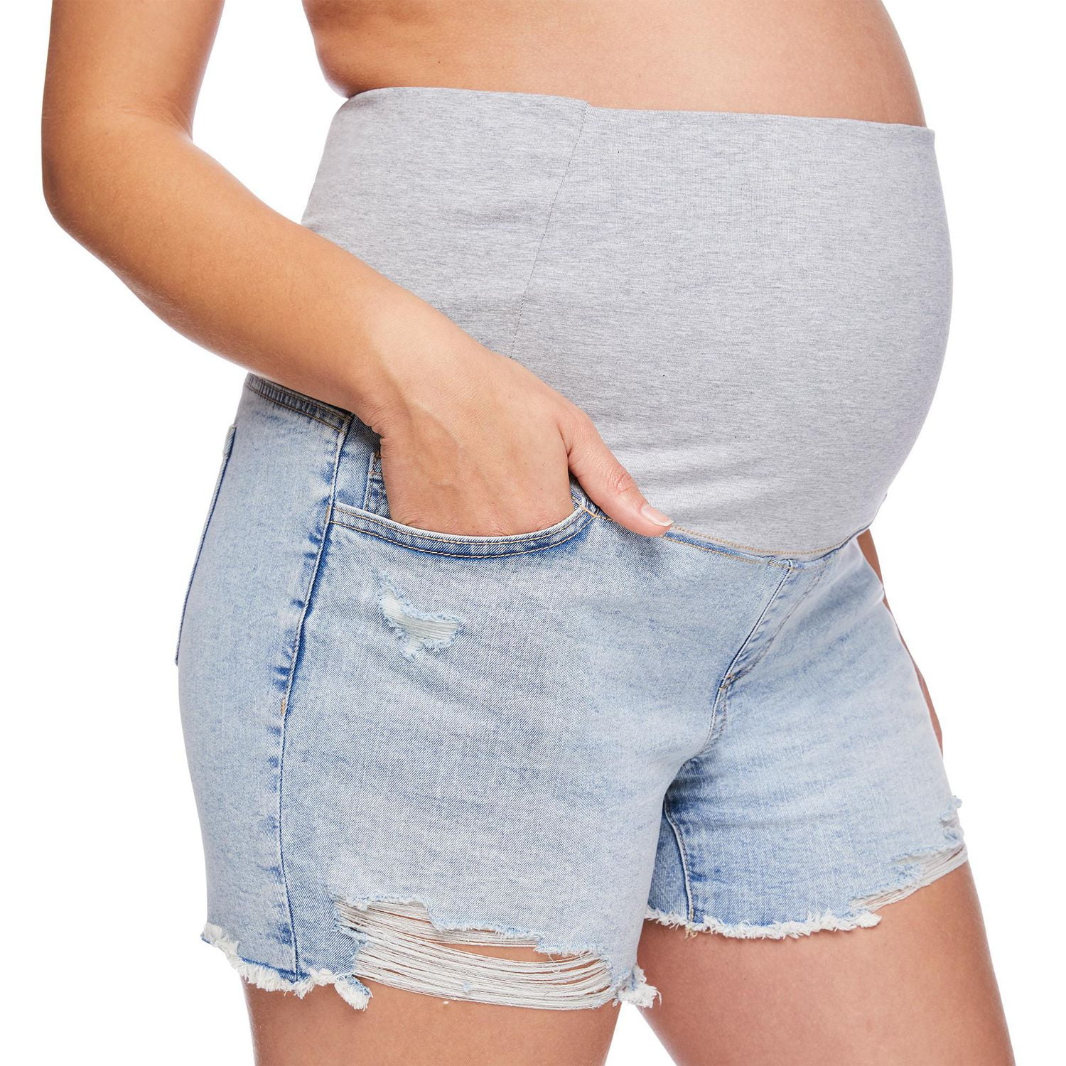Paisley Sky Maternity OTB Mom Denim Short