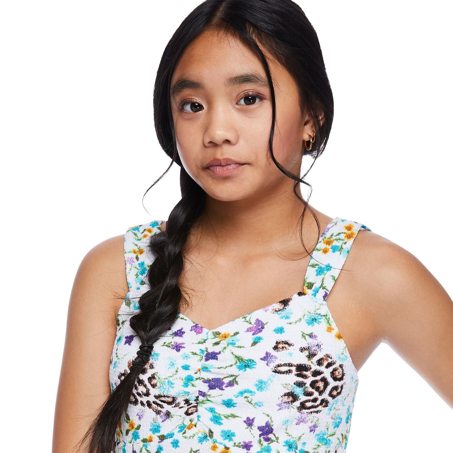 My Sister's Closet Girls' Ruched Peplum Tank