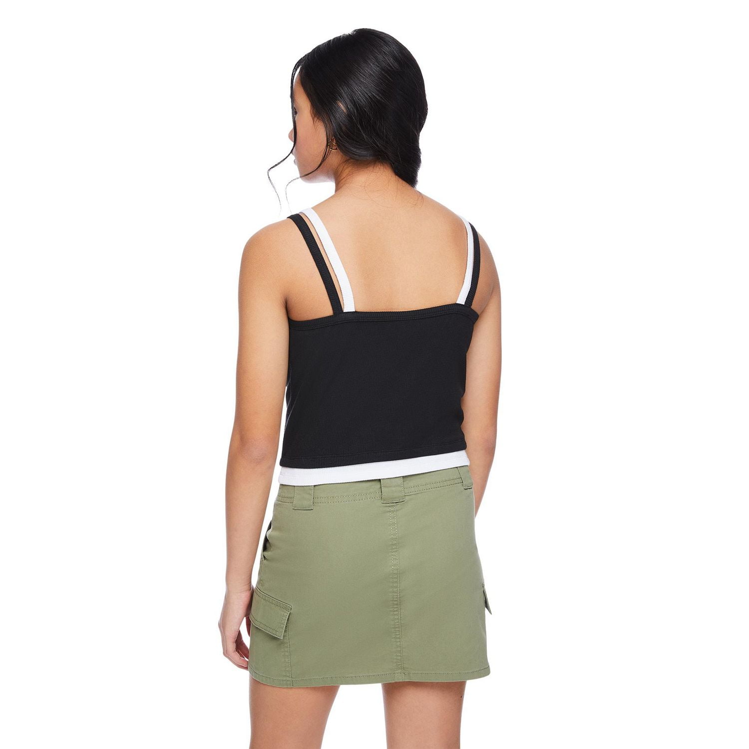 Camisole trompe-l’œil à encolure Henley My Sister’s Closet pour filles