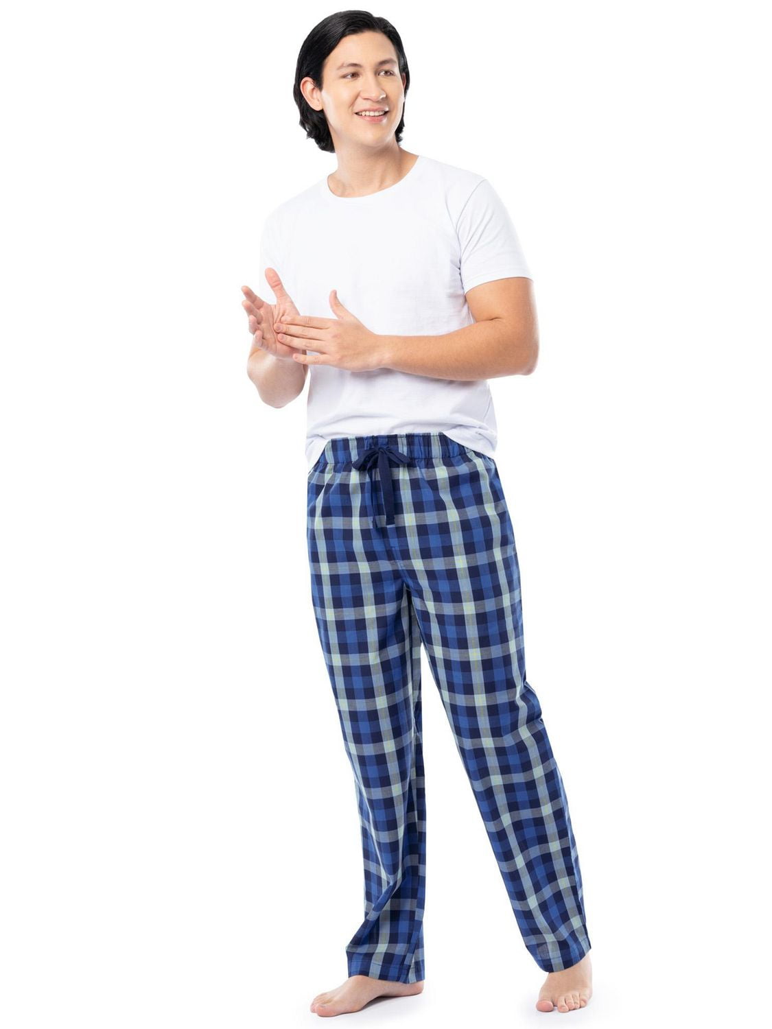 IZOD Men's Lightweight Relaxed Fit Sleep Pants, Crystal Blue