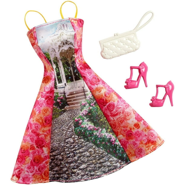 Barbie – Vêtements – Tenue au style complet n° 7 - Jardin Print Dress