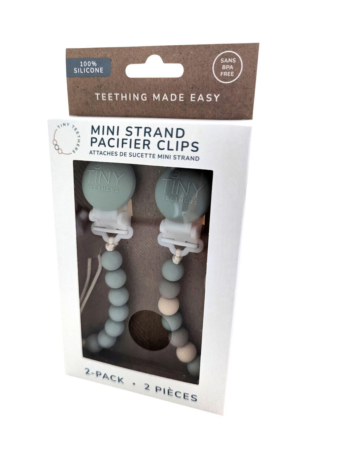 Tiny Teethers Mini Pacifier Clips 2PK – Comfort and Convenience for You and Your Baby, Mini Pacifier Clips
