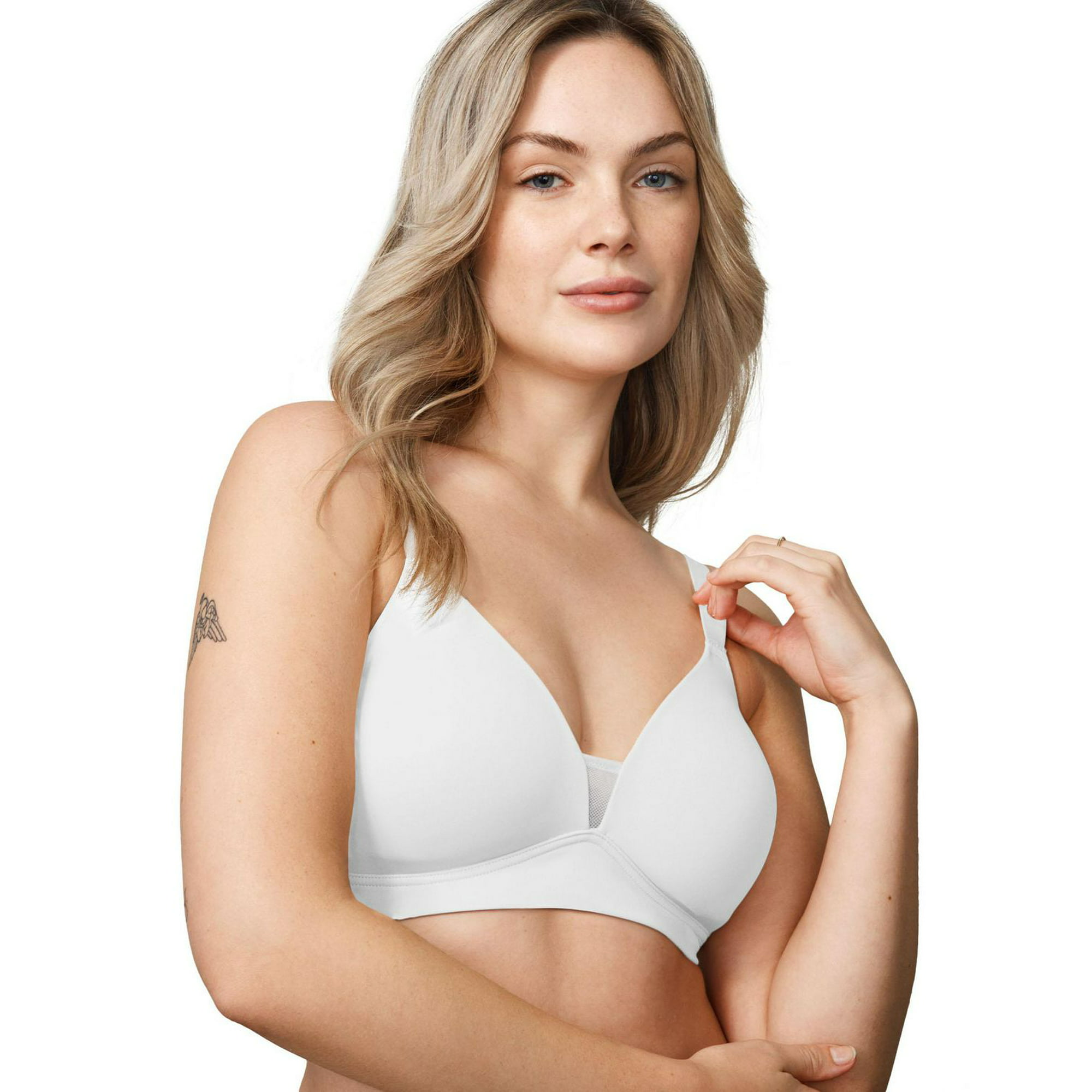 Night blue plus size underwire bra made from plant-based fibres
