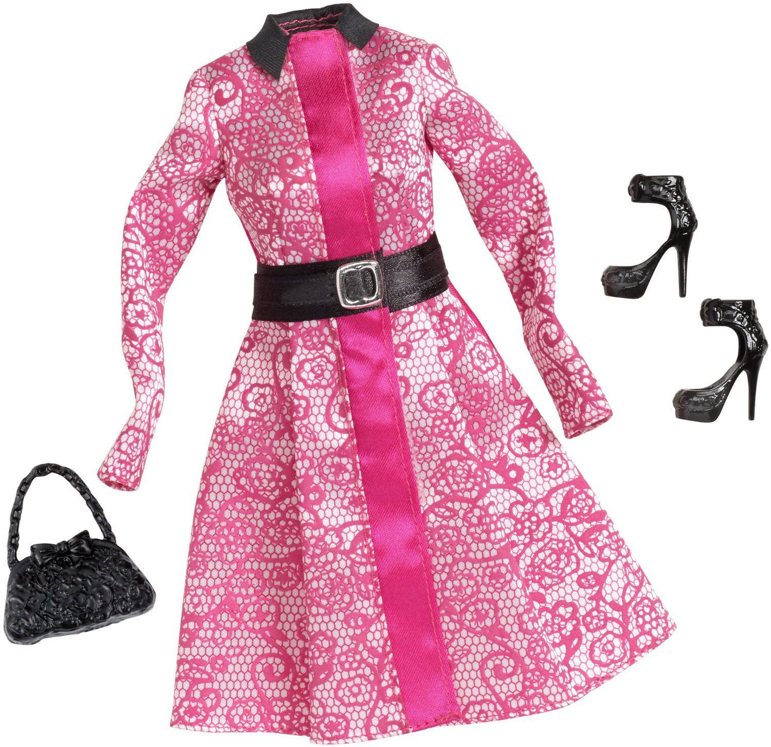 Mattel Barbie Complete Look Fashion Pack #4 - Pink Long Coat | Walmart