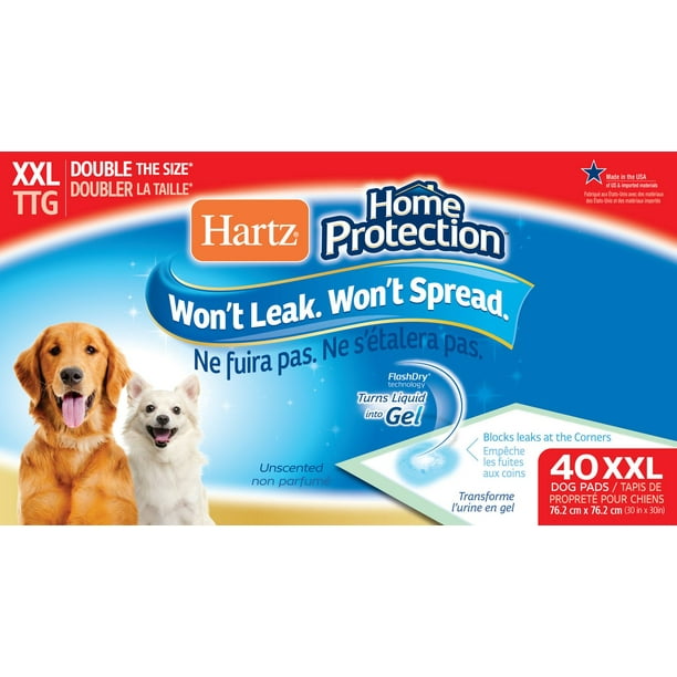 Coussins de dressage Hartz Home Protection pour chiots et chiens adultes TTG