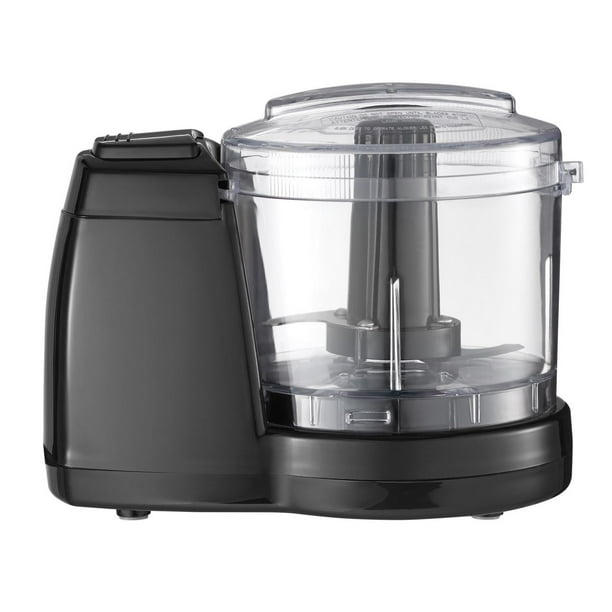 Mainstays 1.5 Cup, One-Touch Pulse , Mini Food Chopper, Black, Model ...