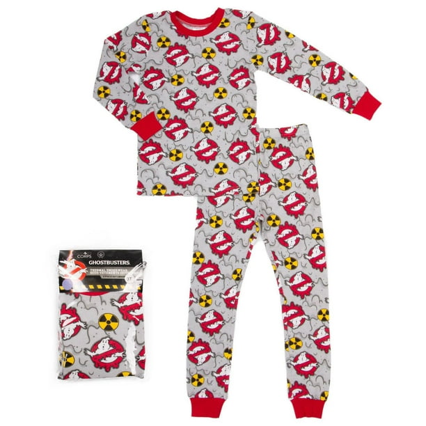 Ghostbusters Boy's 2-Piece Long Sleeve Thermal Pajama Set 