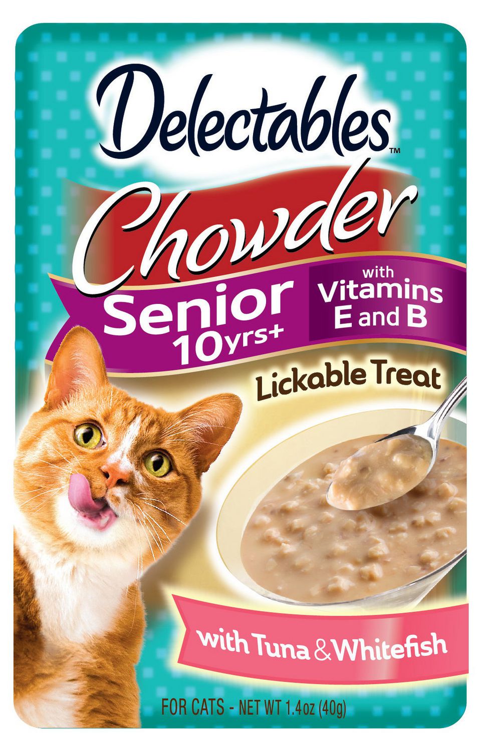 Hartz Delectables Lickable Chowder Tuna & Whitefish Senior CAT Treats