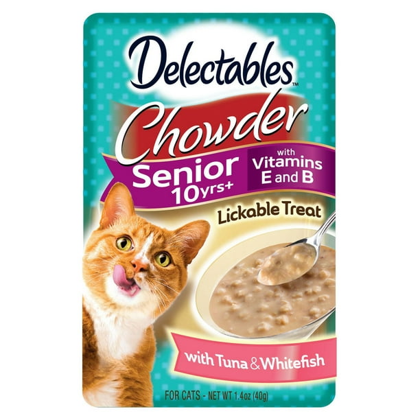 Hartz Delectables Lickable Chowder Tuna & Whitefish Senior CAT Treats