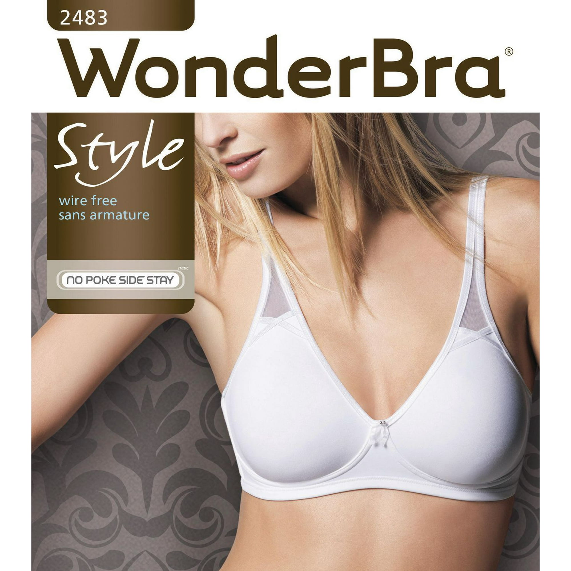 Women's Pluss Undercover Slimming Wirefree Bra with SlenderU Panels, Style  MJJ228