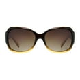 thumbnail image 2 of Time & Tru Ladies Brown Oversized Wrap Sunglasses, 2 of 3