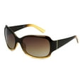 thumbnail image 1 of Time & Tru Ladies Brown Oversized Wrap Sunglasses, 1 of 3