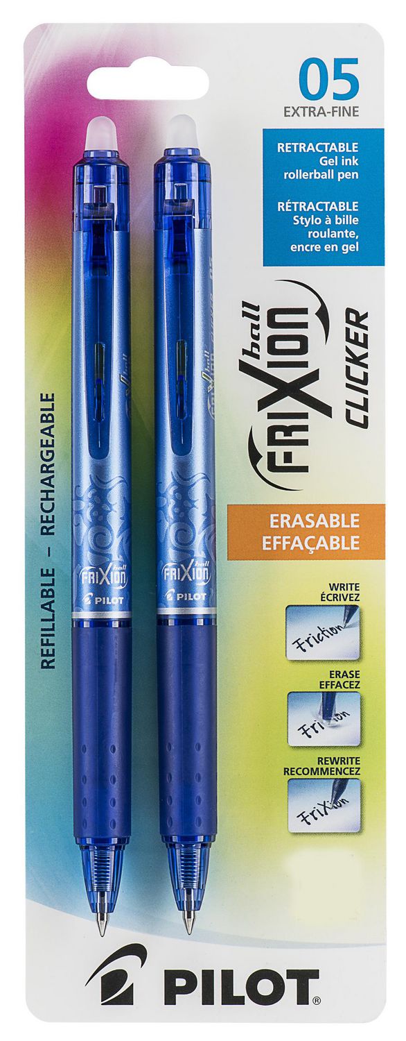 FriXion Ball Clicker Stylos effaçables - Bleu Pointe extra-fine