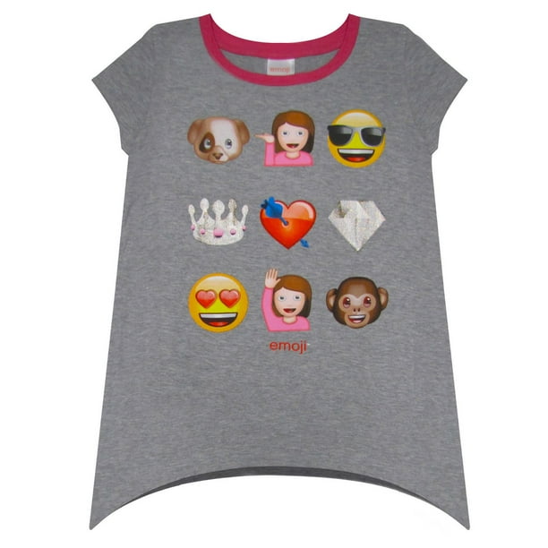 T-shirt d'Emoji à manches courtes pour filles