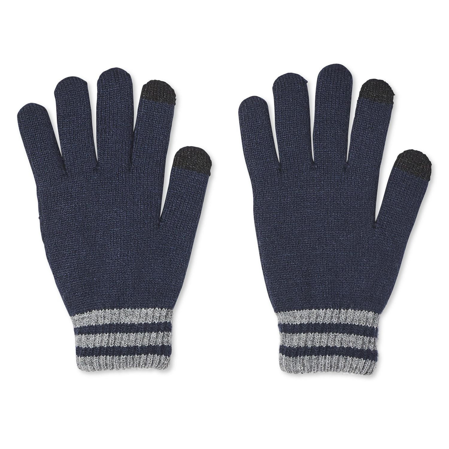George Men's Striped I-Touch Gloves