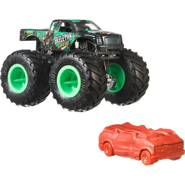Hot Wheels Monster Truck & Car, 164 Scale DieCast Truck & Car (2
