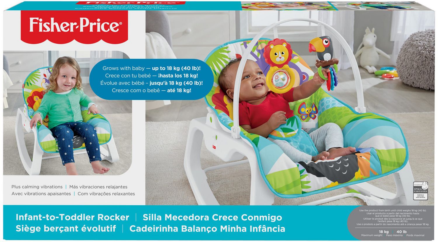 Siege Bercant Evolutif Fisher Price Vert En Exclusivite Chez Walmart Walmart Canada