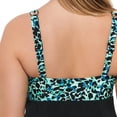 thumbnail image 4 of Krista Women's V-neck Ruched Front Nylon Spandex Swimdress, 4 of 4