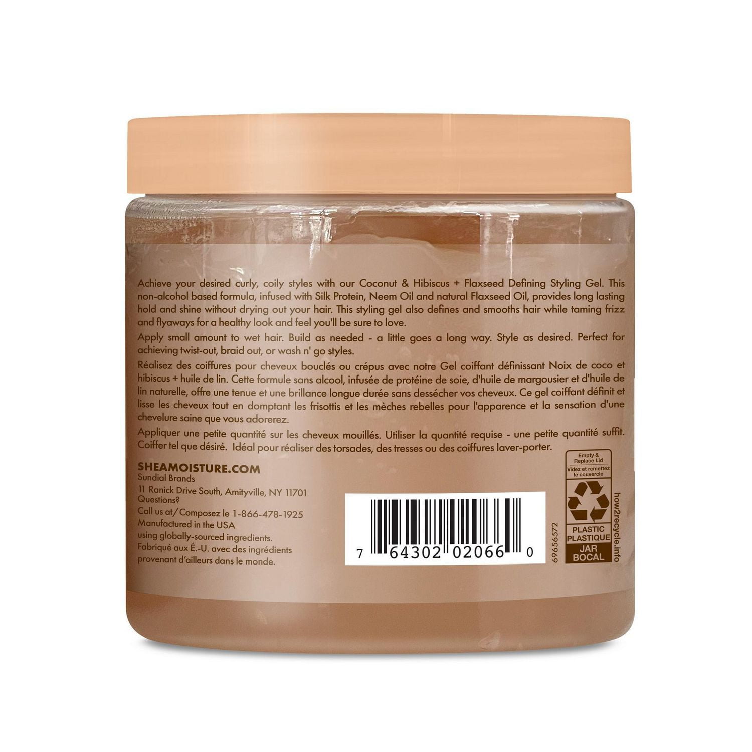 SheaMoisture Coconut & Hibiscus Hair Styling Gel, 425 g Hair Styling Gel