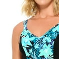 thumbnail image 3 of Krista Women's V-neck Tropical Floral Print One Piece Swimsuit, 3 of 4