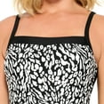 thumbnail image 3 of Krista Women's Square Neck Animal Print One Piece Swimsuit with Adjustable strap, 3 of 4