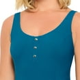 thumbnail image 4 of Krista Women's Scoop Neck Ribbed One Piece Swimsuit with Button Detail, 4 of 4