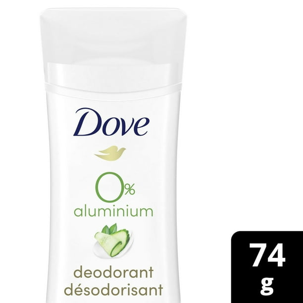 Désodorisant Dove 0% Aluminium Parfum de Concombre et Thé Vert 74 g Désodorisant