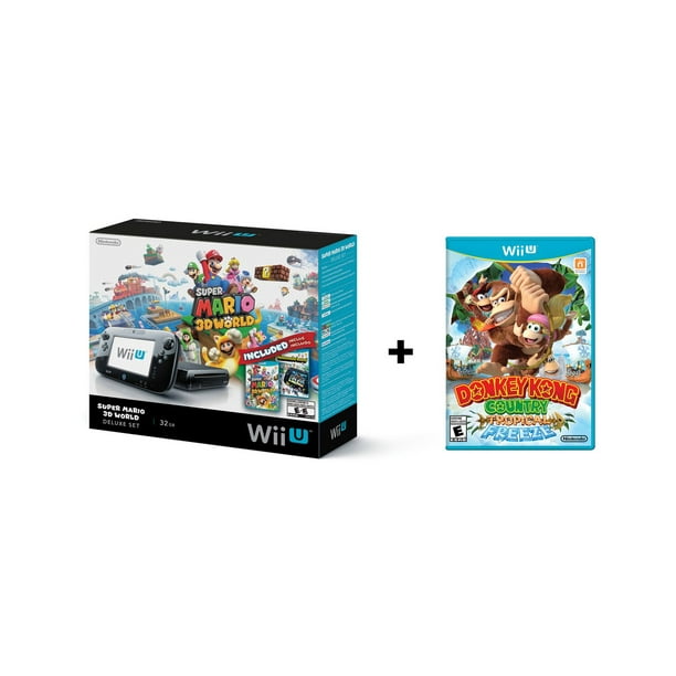 Super Mario 3D World Wii U Console with Donkey Kong Tropical Freeze