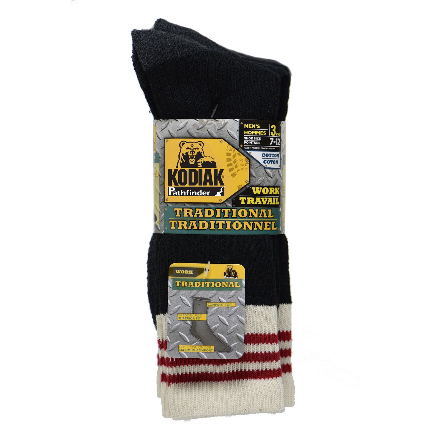 Pathfinder by Kodiak Men's 3Pack Traditional Work Crew Socks Walmart