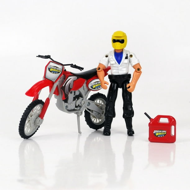 VTT rouge avec figurine de Adventure Wheels