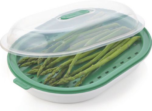 Cuisine Magic Microwave Corn Steamer with Vented Lid BPA-Free and Dishwasher Safe 