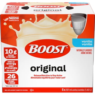 BOOST Original Meal Replacement Drink – Vanilla, 6 x 237 ml