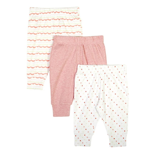 Pantalon d'entraînement George baby en coton pour bébé filles, paq. de 3