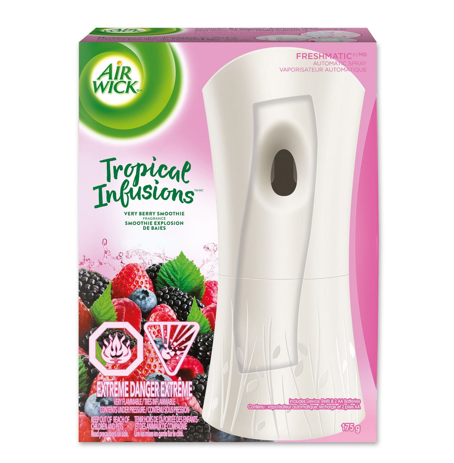 AirWick Freshmatic Air Freshener, Automatic Spray Kit, Very Berry Smoothie, 1 Device + 1 Refill