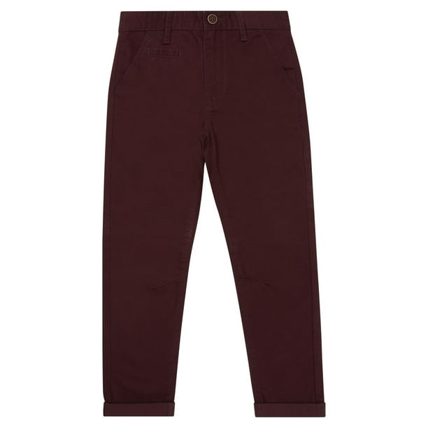 Pantalon en coutil bourgogne George British Design pour garçons