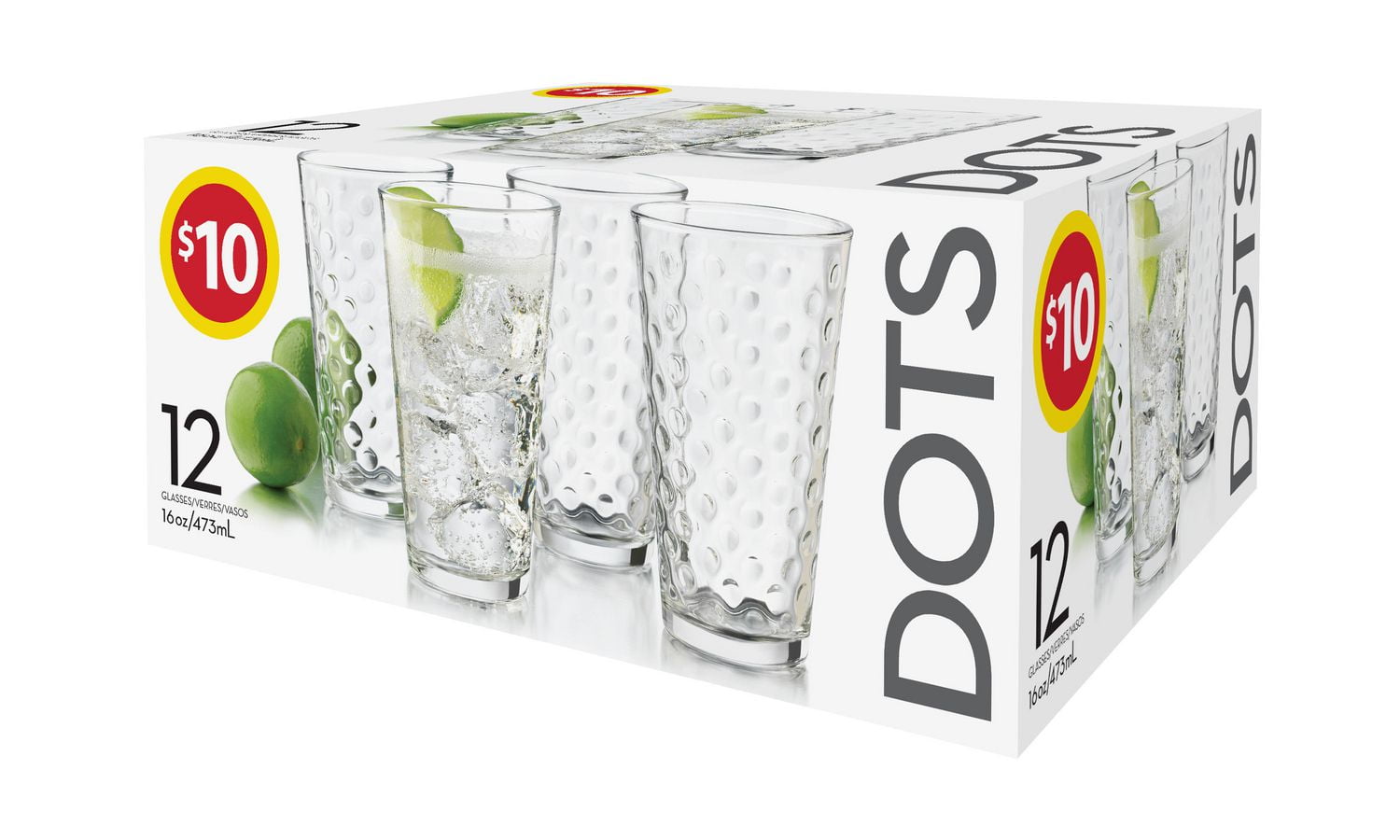 Libbey Dots Hiball Glass Set 12 Piece Walmart Canada