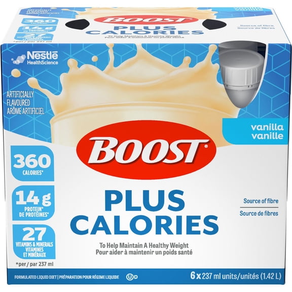 BOOST PLUS Complete Nutrition Drink – Vanilla, 6 x 237 ml