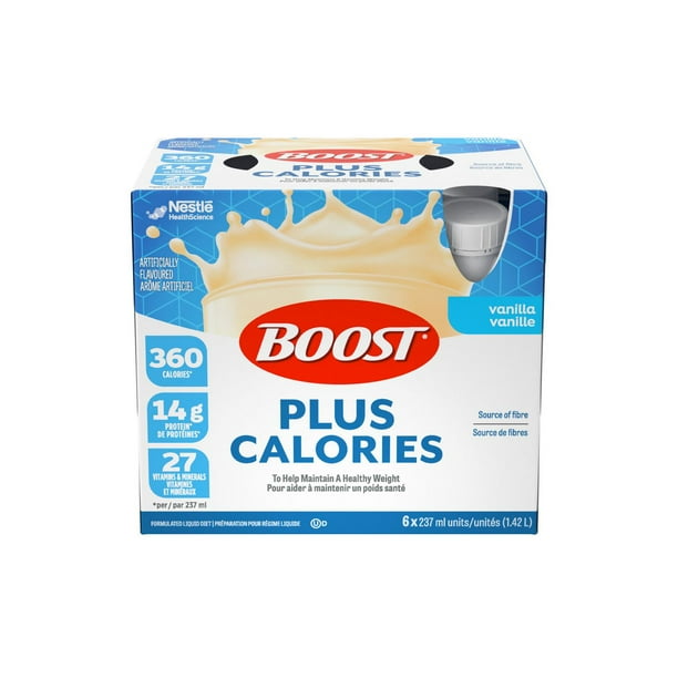 Boisson nutritionnelle complète BOOST PLUS – Vanille, 6 x 237 ml 6x237ML