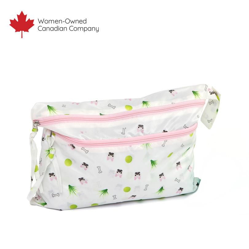 Melii Waterproof Wet & Dry Bag with Handle, for Wet Bathing Suits, Diapers and Potty Training and Dishes, 14x11