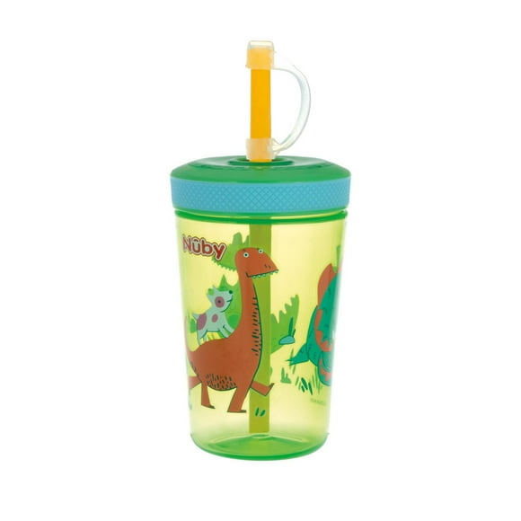 Nûby™ Thirsty Kids™ No-Spill™ Toddler Plastic Super Sipper Sip-it - Dino, Pack of 1, 14 oz/420 mL