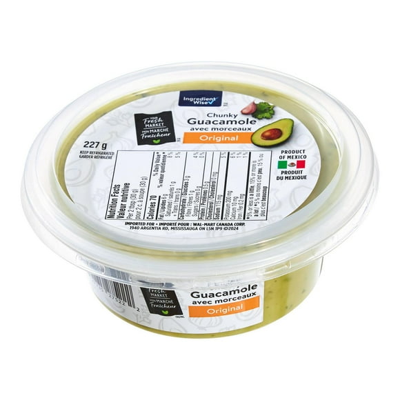 Guacamole original avec morceaux Mon marché fraîcheur