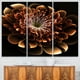 Tableau à toile imprimée numérique florale Design Art Fleur fractale brune – image 1 sur 3