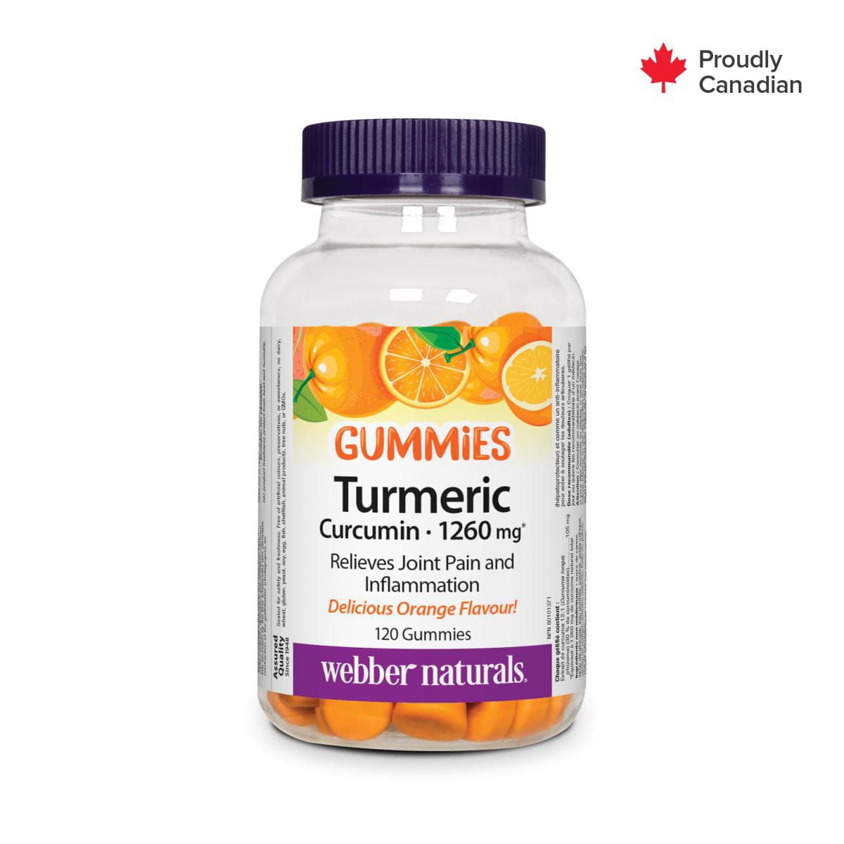 ber Naturals Turmeric Curcumin 1260 mg Orange Gummies Walmart Canada