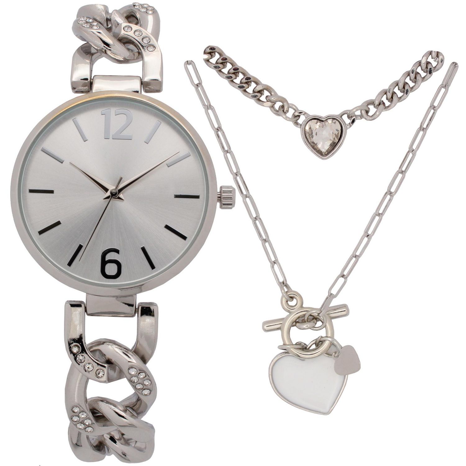 Ensemble de montre de mode pour dame avec collier en argent